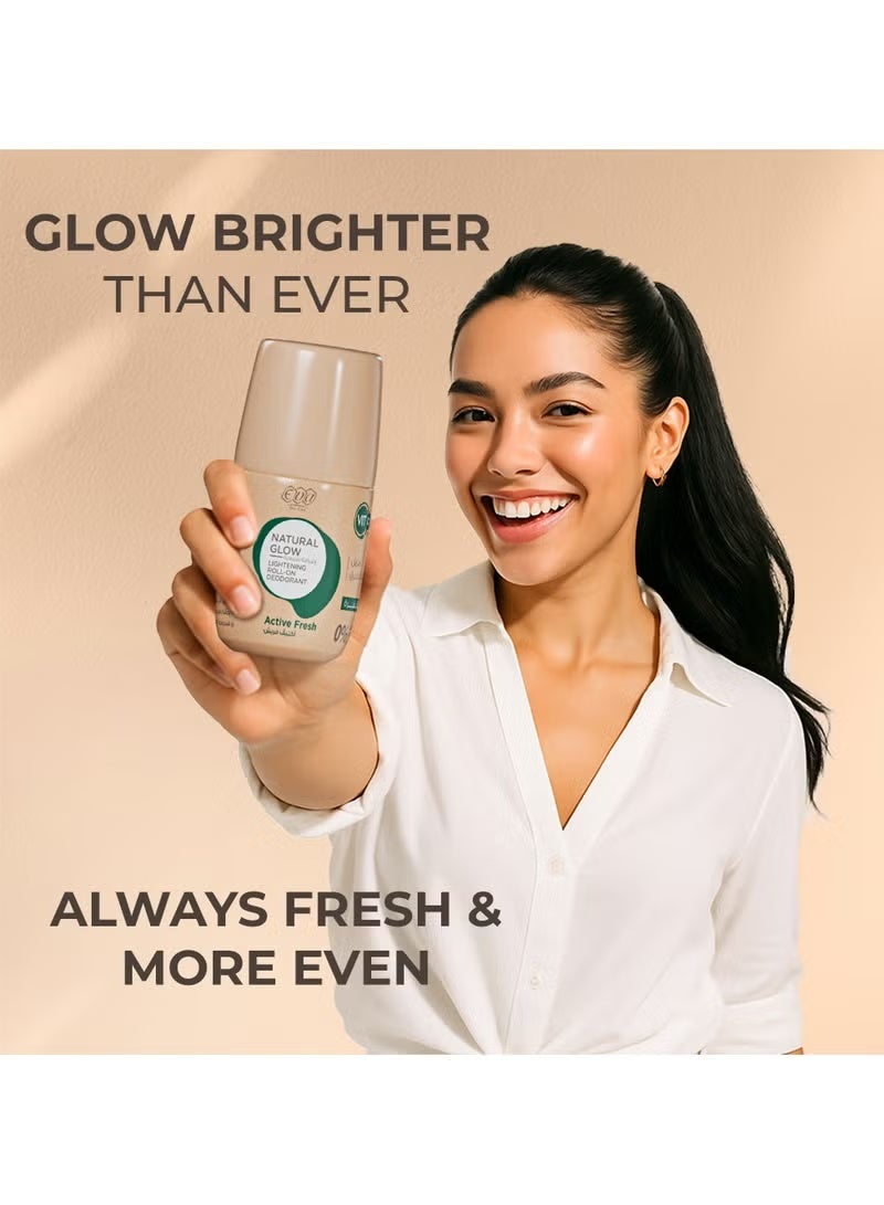 Eva Skin Care Natural Glow Lightening Roll On Deodorant - Active Fresh - Image 2